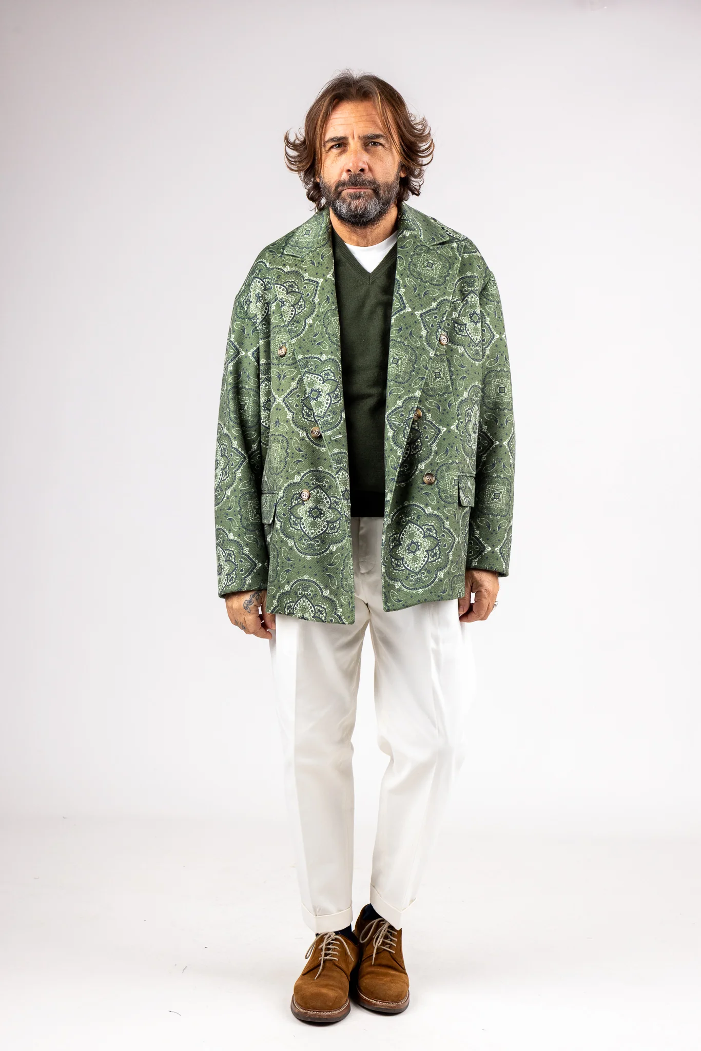 Giacca Doppiopetto Over Fantasia - Image 6